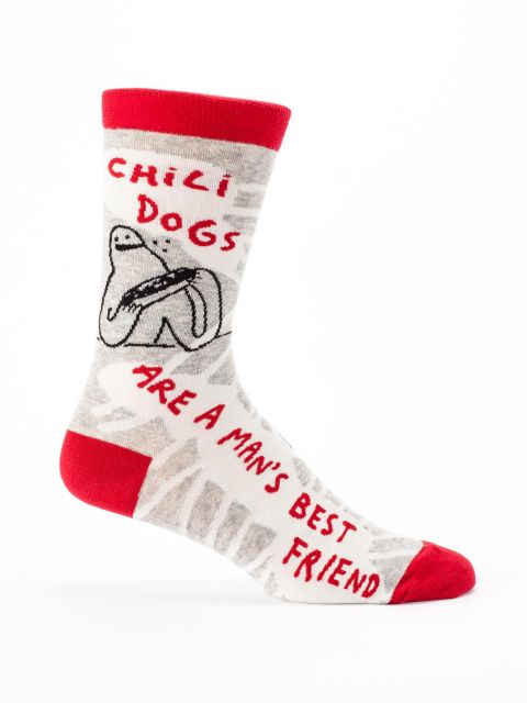 Image of Chilidogs Are A Man's Men's-Crew Socks